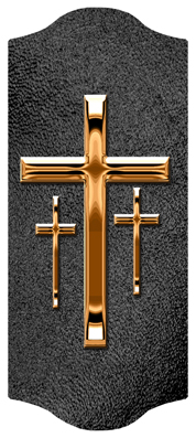 DARAY-C-517-CP-SH-BK Copper 3 Crosses Shimmer Black